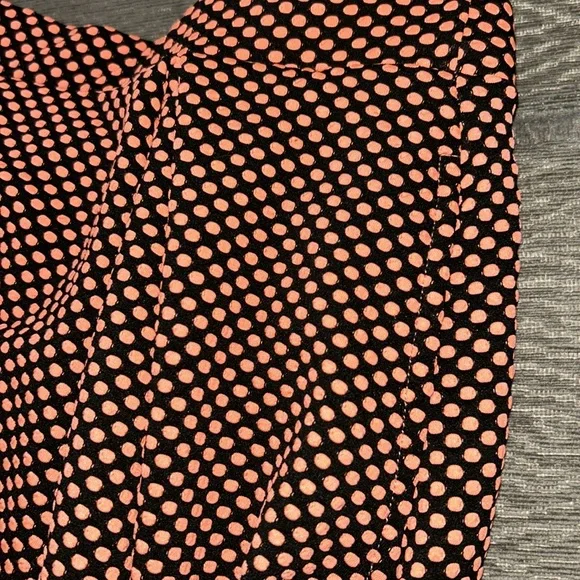 Lularoe Madison Polka Dot Skirt, Black & Neon,Size M - Picture 5 of 5